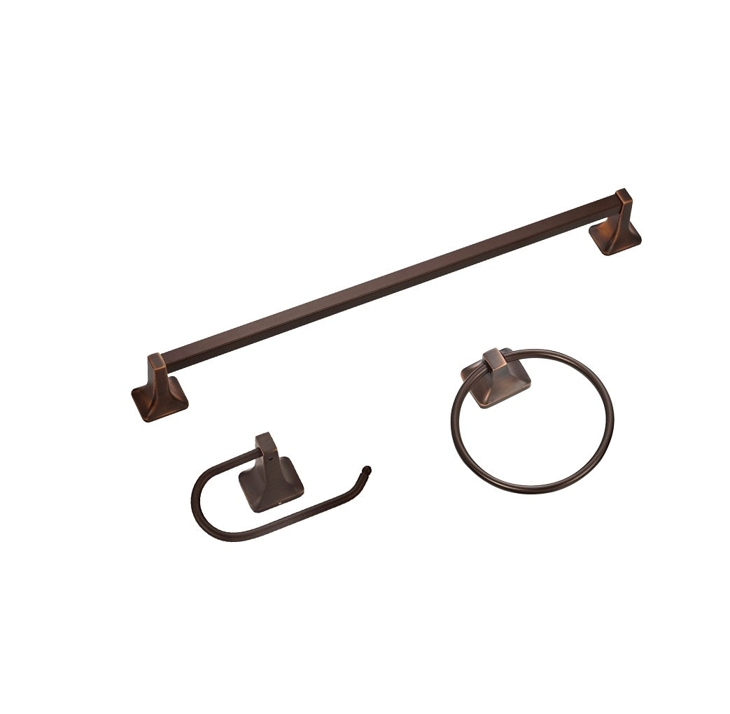 Boston Harbor 3603BVB Manhattan Bath Hardware Set, Venetian Bronze, 3 pieces