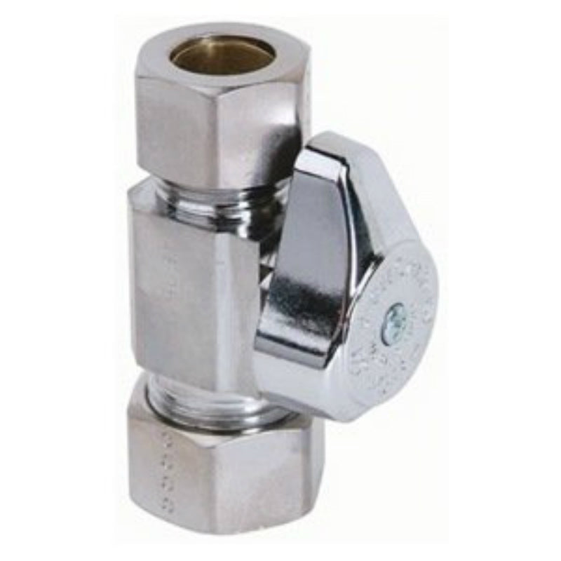 Brass Craft G2CR34X CD Straight Stop Valve, 5/8" x 1/2", Chrome