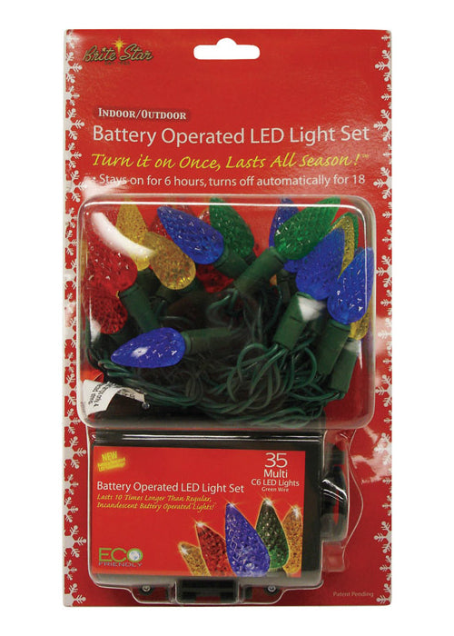 Brite Star 41-127-23 Battery Operated LED Lights Set, 35 Multi-Color Lights