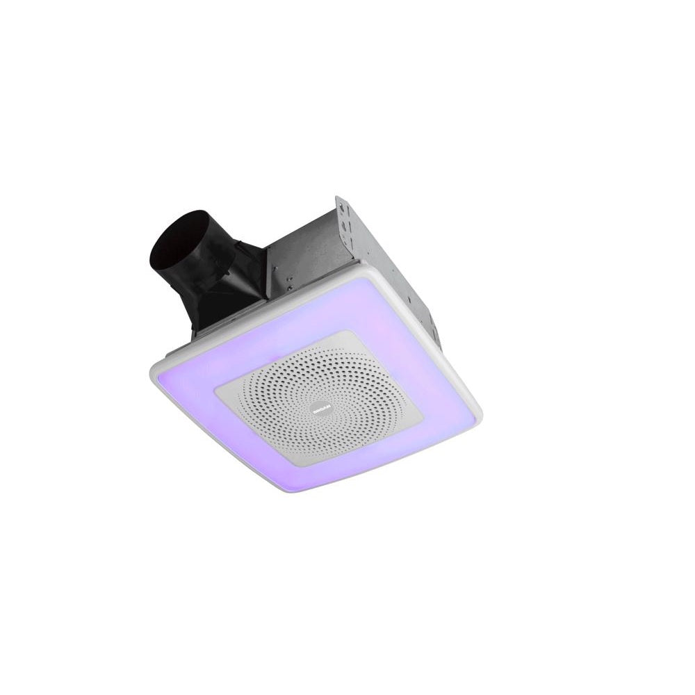 Broan-NuTone SPK110RGBL ChromaComfort Ventilation Fan with Bluetooth Speaker, 14 Watts