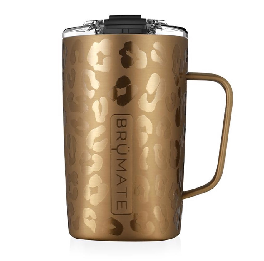 Brumate DWTD16GLE Toddy Vacuum Insulated Mug, Gold Leopard