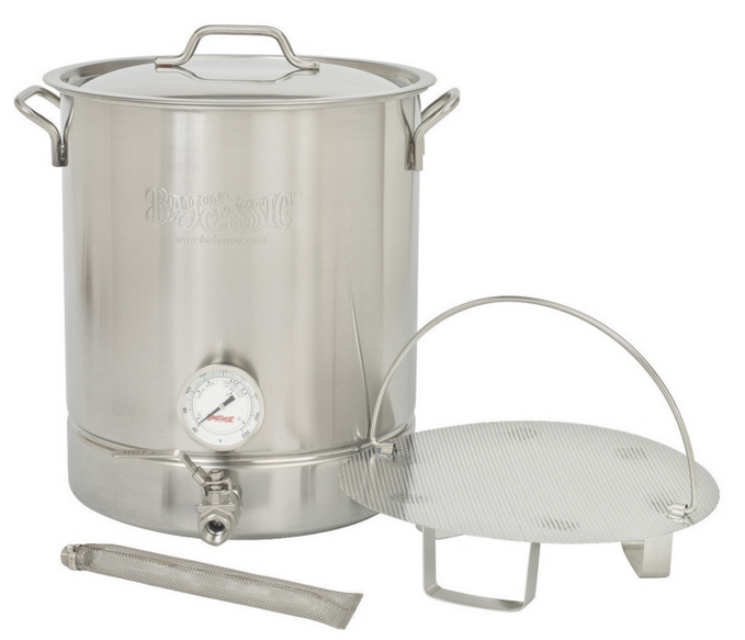 Bayou Classic 800-410 Stainless Steel 6 piece Brew Kettle Set, 10 Gallon
