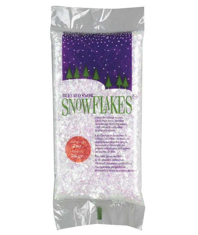 Buffalo B00072 Glittering Christmas Snow Flakes, 2 Oz