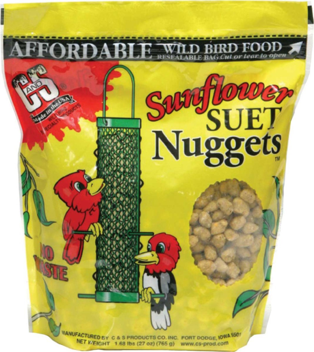 C & S 06110 Sunflower Suet Nuggets, 27 Oz