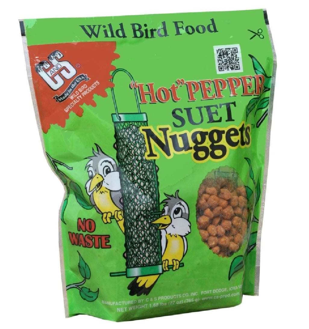 C&S CS06107 Hot Pepper Suet Nuggets, 27 Oz