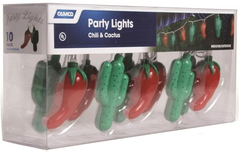 Camco 42659 Chili and Cactus Party Light, 8'