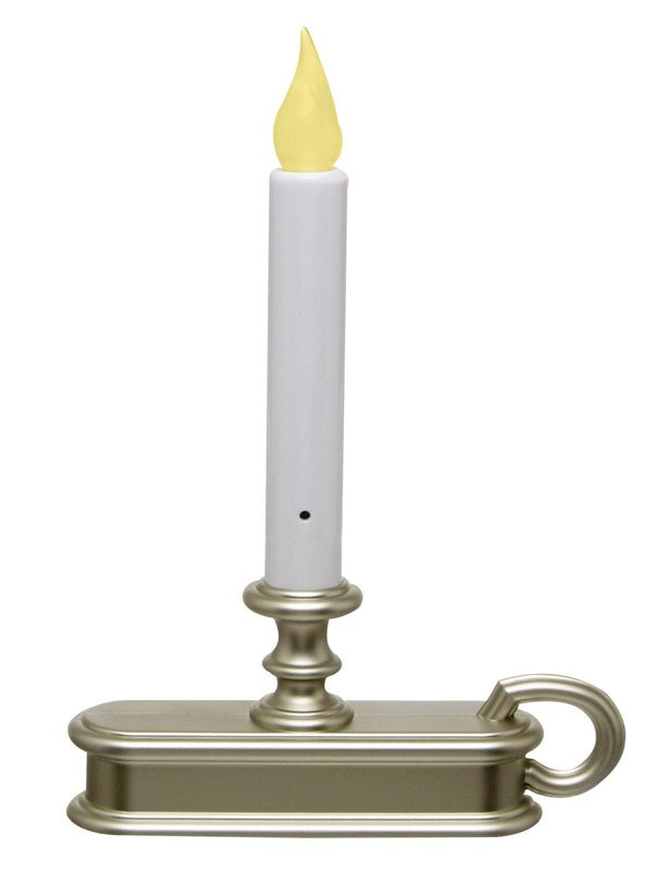Carlon FPC1525P Deluxe Battery Operated LED Candle, Pewter