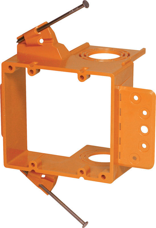 Carlon SC200A Low Voltage 2-Gang Bracket, Orange