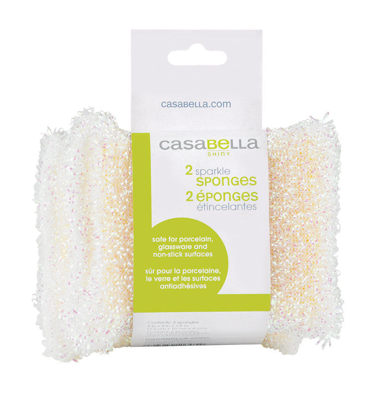 Casabella 11305 Sparkle Scrub Sponges, 3" x 4" x 1.5"