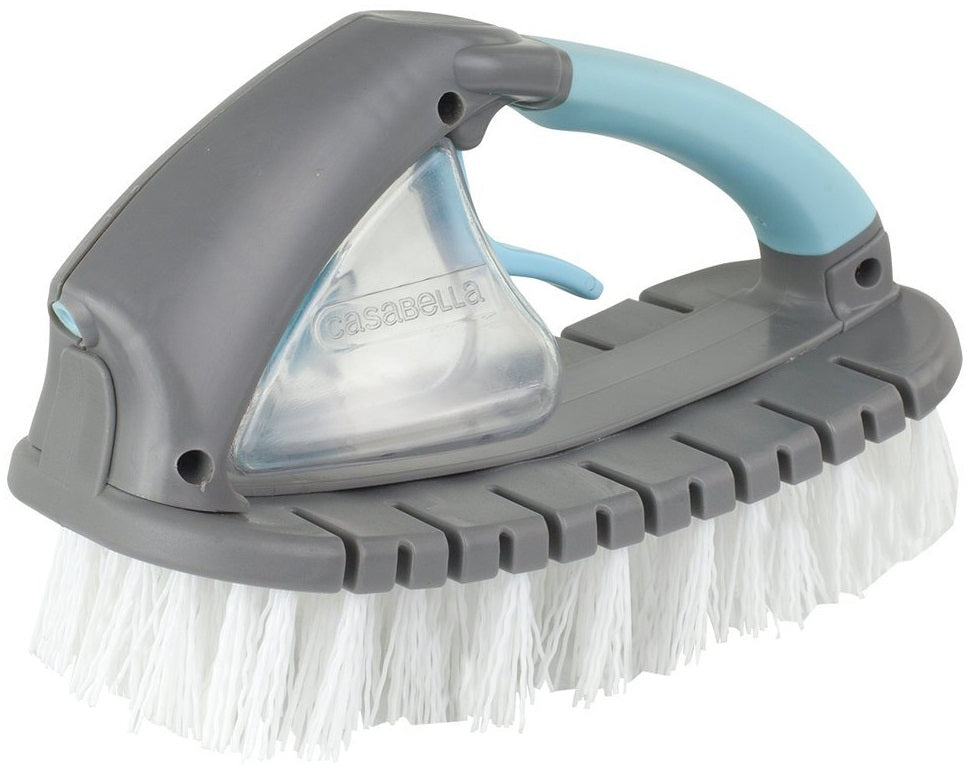 Casabella 44712 Flex Dispensing Brush, Aqua/Grey, 8"