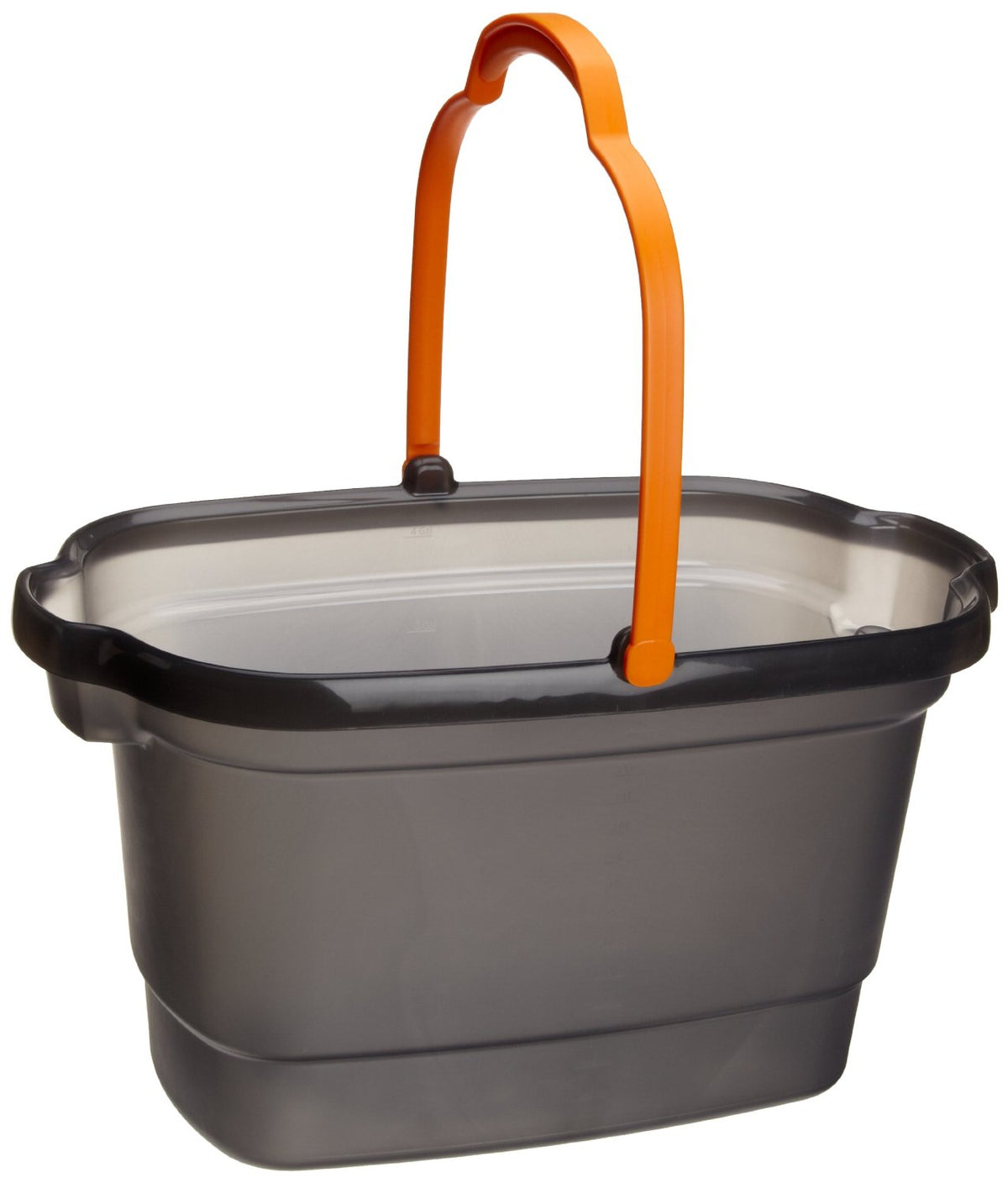 Casabella 62440 Rectangular Bucket, 4 Gallon, Graphite