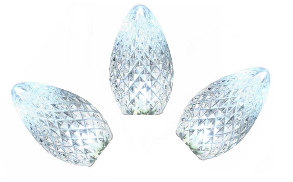 Celebrations 11226-71 C9 Faceted LED Replacement Bulbs, Cool White