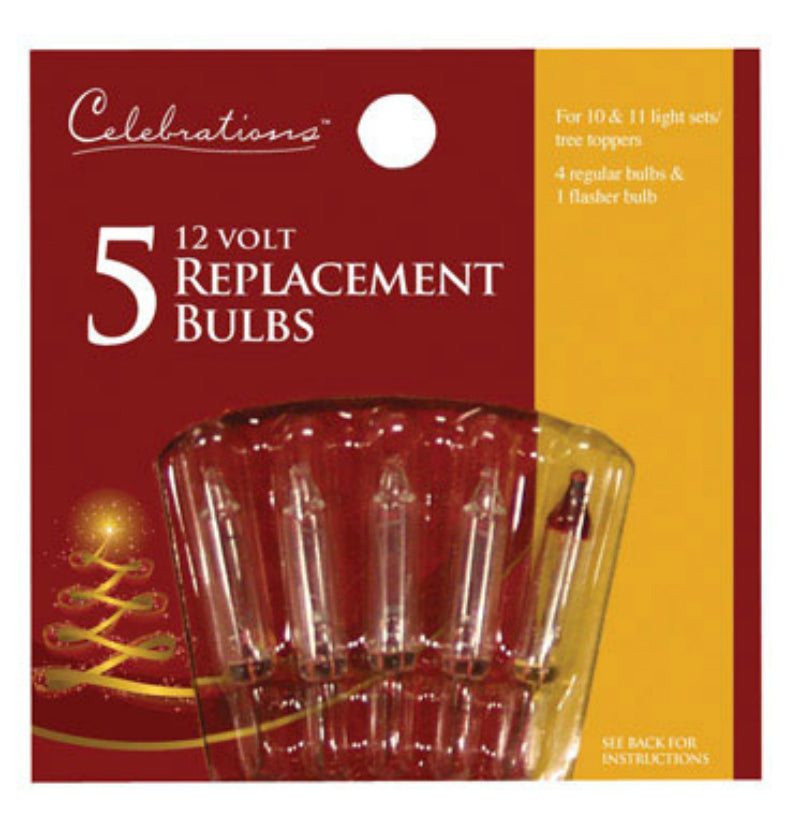 Celebrations 1145-2-71 Mini Replacement Bulbs, 12 V, Clear