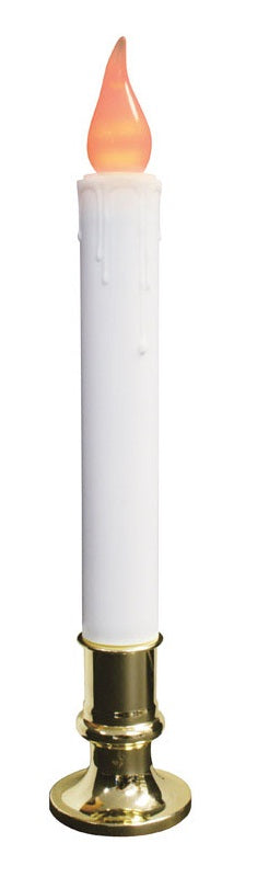 Celebrations 24331-71 Battery Operated Flickering LED Candle, 9", Orange Flame