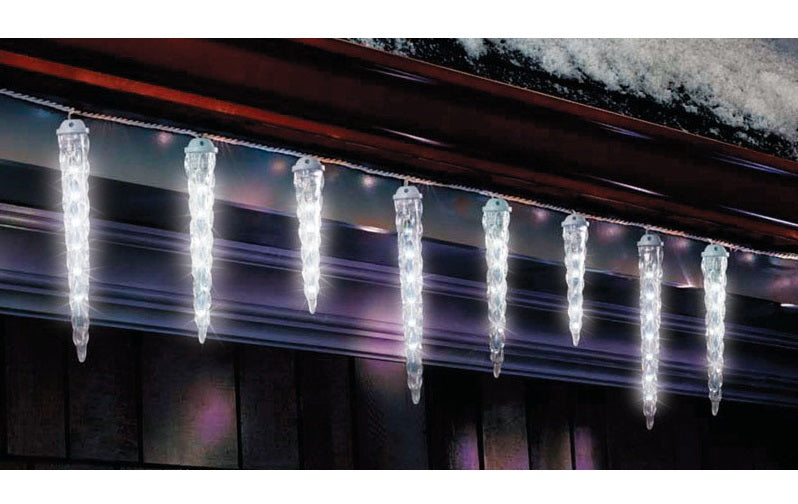 Celebrations 264GV912 LED Dripping Christmas Icicle Light Set, Cool White