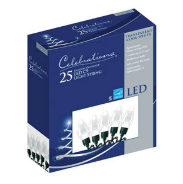 Celebrations  2934-71 C9 Traditional Light Set, 16', 25 Clear Lights