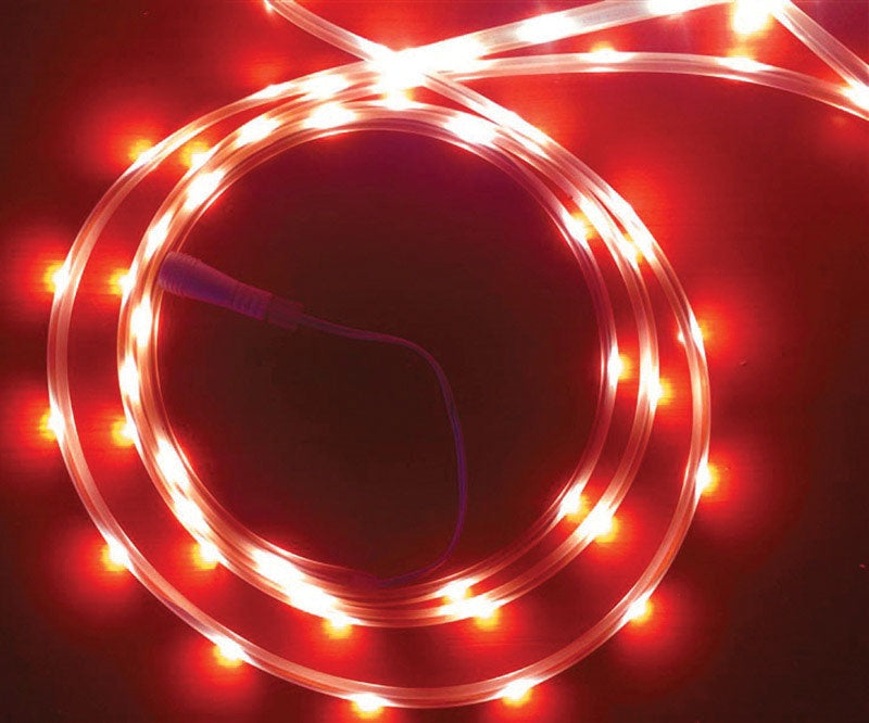 Celebrations 2T434512 Indoor/Outdoor LED Tape Flexible Rope Light, 16.5 Feet, 99 Red Lights