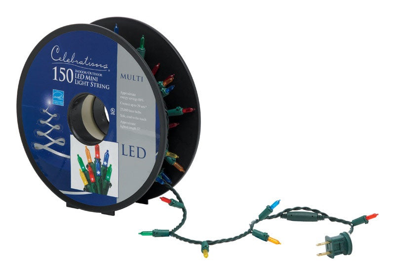 Celebrations 40756-71 LED Light Bulbs On A Reel, 37', Multi-Color