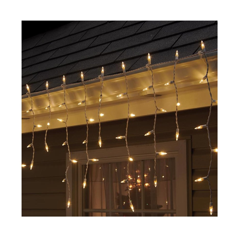 Celebrations 44518-71 LED Mini Icicle Christmas Lights, 6 Feet