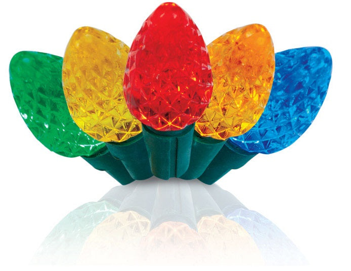 Celebrations 47825-71 C6 LED Light Set, 12', 50 Multi-Color Lights