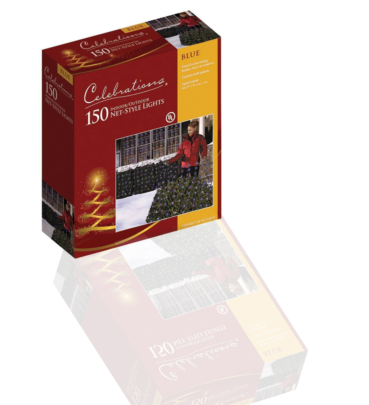 Celebrations 48954-71 Net Lights, 4' L x 6' W, 150 Blue Lights