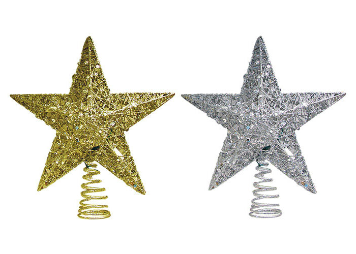 Celebrations 49905-71 Sequin Finish Star Tree Top Assortment