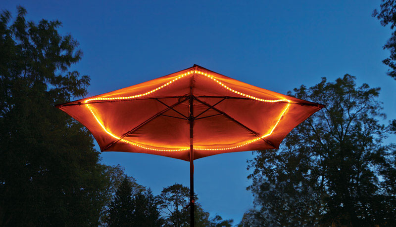 Celebrations Indoor/Outdoor Incandescent Umbrella Flexible Rope Light, 20 Feet, Clear Lights