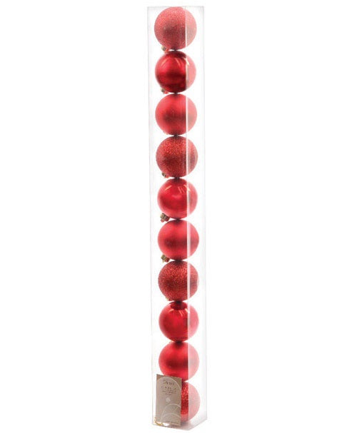 Celebrations 956003 Ball Christmas Ornament, Red, Plastic