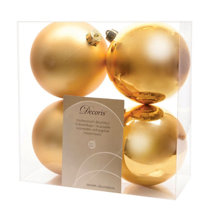 Celebrations 956010 Christmas Ornament, Plastic, Gold, 100 mm