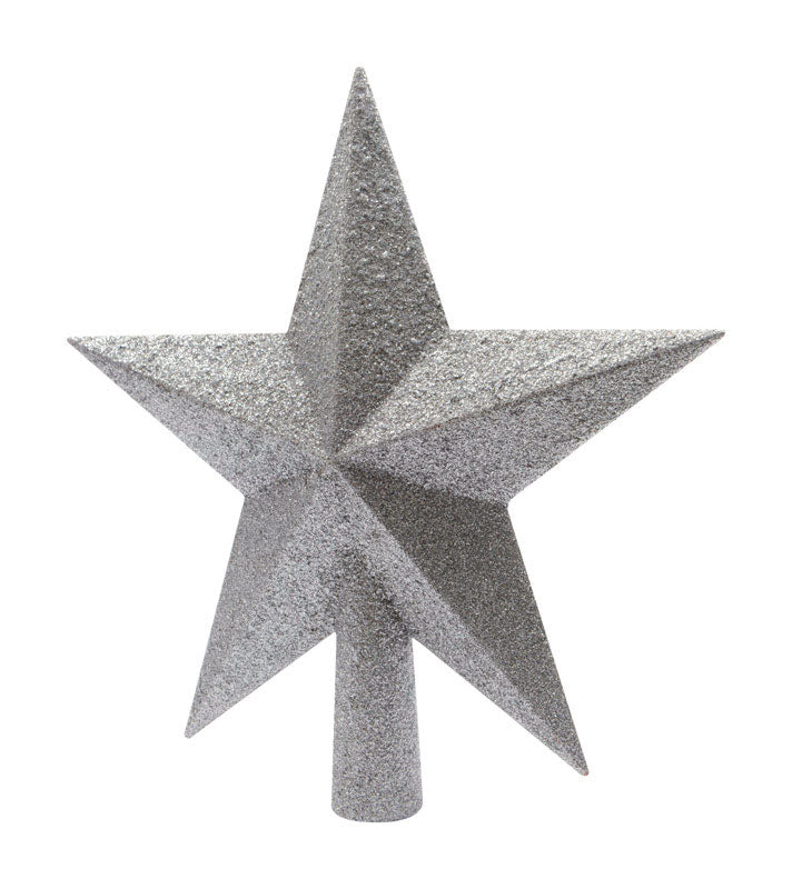 Celebrations 956028 Christmas shatterproof Tree Star Topper, Silver