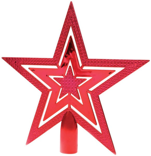 Celebrations 956032 Cutout Christmas Tree Topper Star, Red