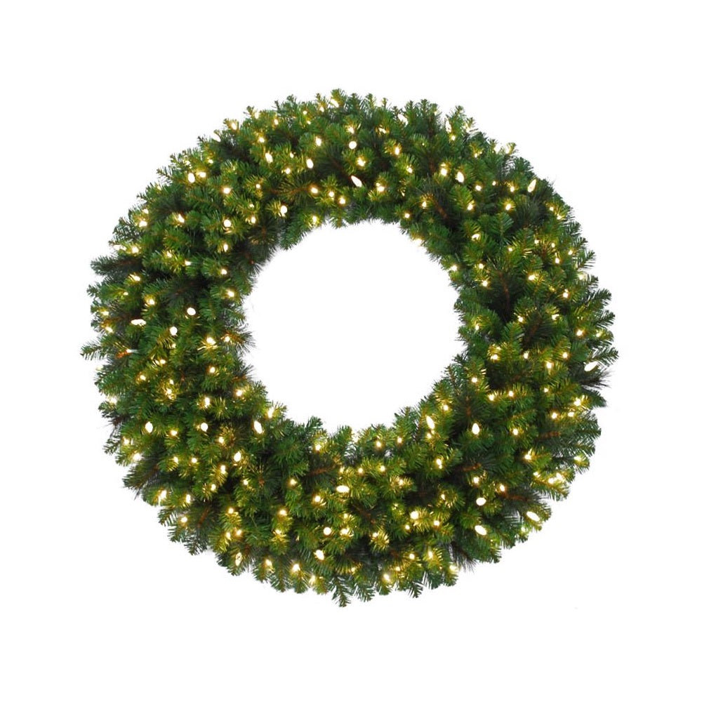 Celebrations MPWR26WAC6WWA Platinum LED Mixed Pine Christmas Wreath, 26 Inch