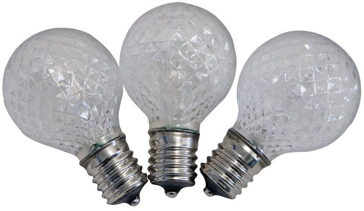 Celebrations UURT4912 LED Faceted G40 Replacement Bulbs, Glass