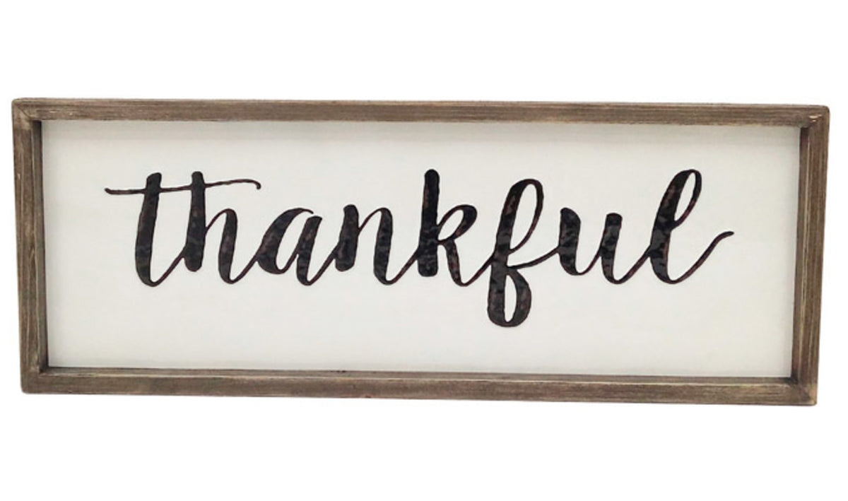 Celebrations XHM80113 Thankful Christmas Wall Sign