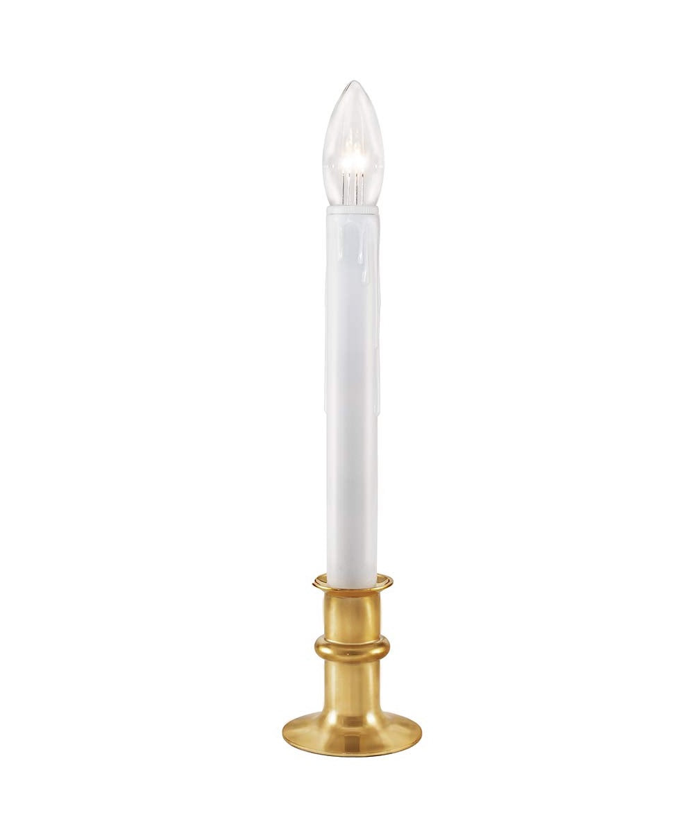 Celestial Lights P-1524-BI Christmas LED Taper Window Candle, White