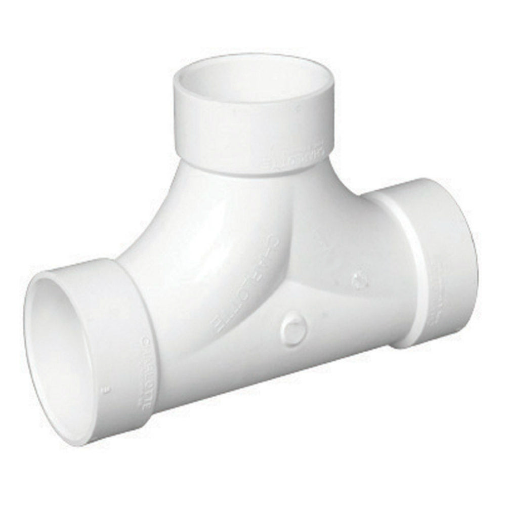 Charlotte Pipe PVC004480600HA PVC Cleanout Tee, White