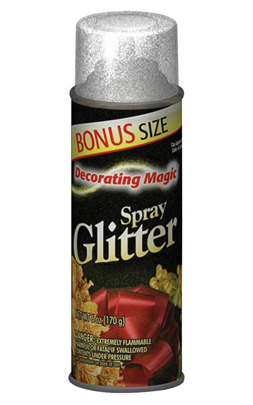 Chase 499-3311 Decorating Magic Spray Glitter, Silver, 4 Oz
