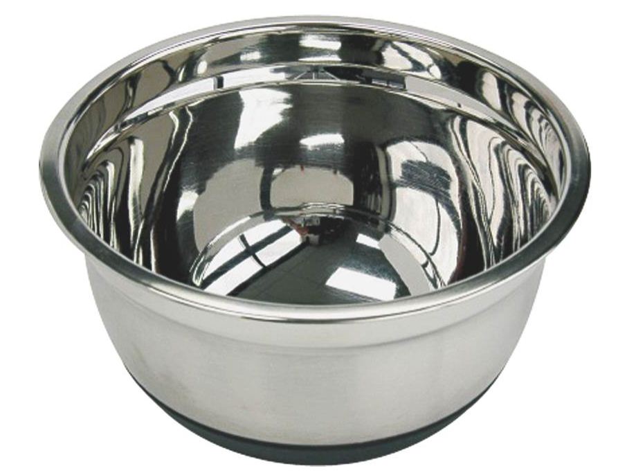 Chef Craft 21602 Non-Skid Mixing Bowl, Stainless Steel, 3 Quarts