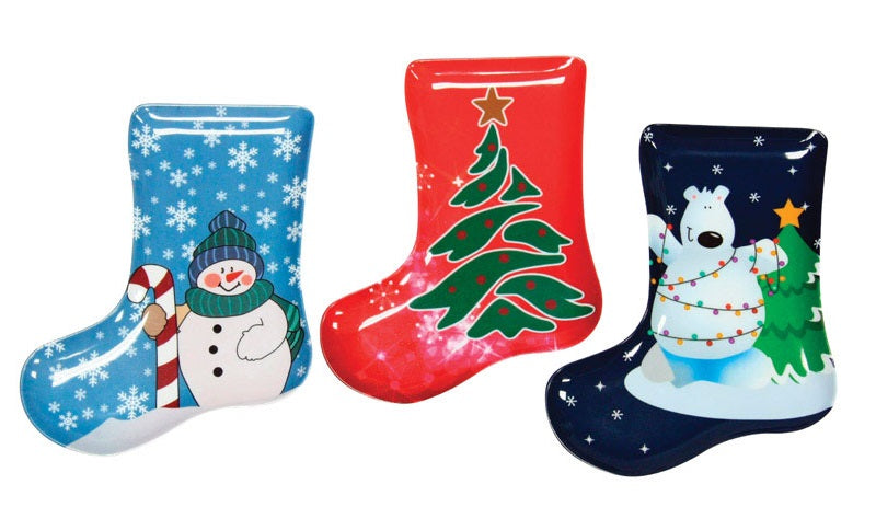Chef Craft 21738 Christmas Shaped Stocking Plate, Plastic