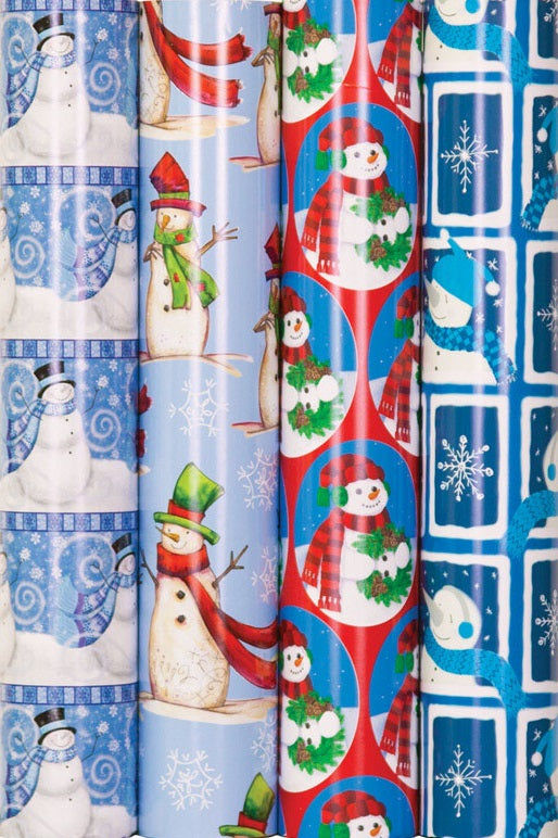 Cleo Wrap MP10745 Snowman Classic Design Holiday Wrap, 80 sq.ft