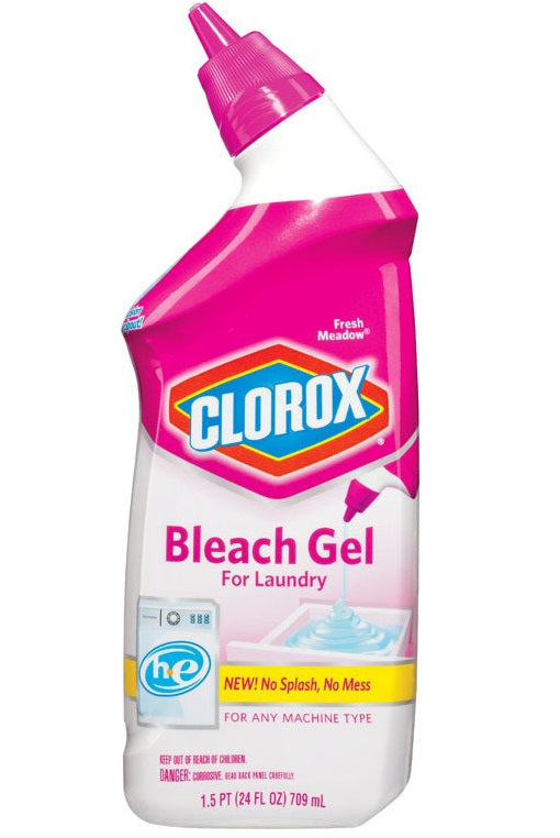 Clorox 30793 HE Bleach Gel, Fresh Meadow Scent, 24 Oz