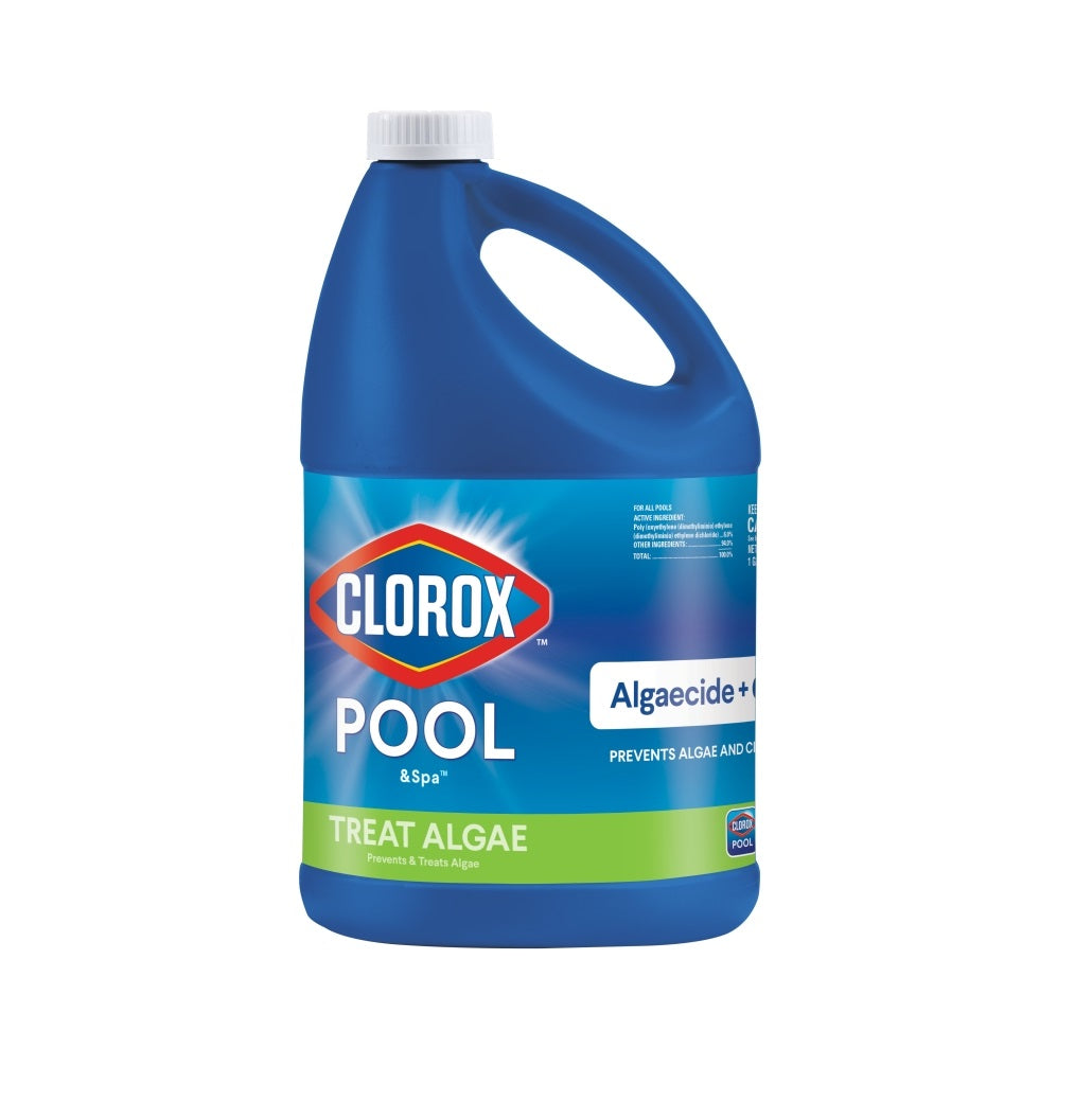 Clorox 43128CLX Pool & Spa Algaecide + Clarifier, 128 Oz