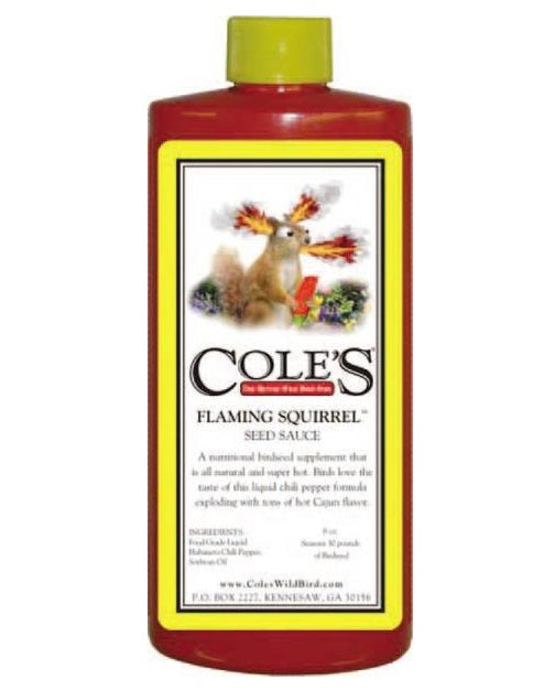 Cole's FS08 Flaming Squirrel Seed Sauce Bird Seed, 8 Oz