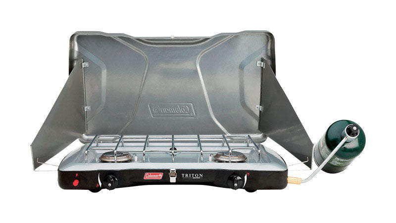 Coleman 2000020954NP Propane InstaStart Triton Stove, 2-Burner 22,000 BTU Steel