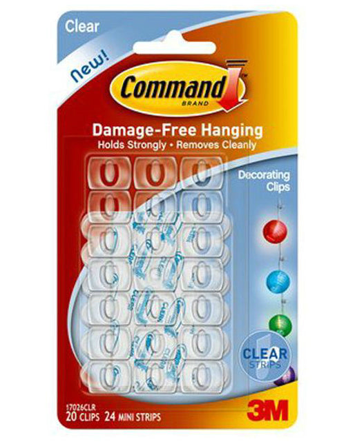 Command 17026CLR Decorating Clip, 3/4"x1/2"x1/4", Clear