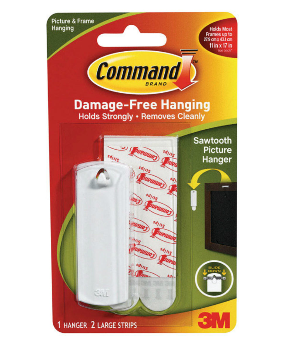 Command 17040 Saw Tooth Picture Hanger, Plastic, 1Pk