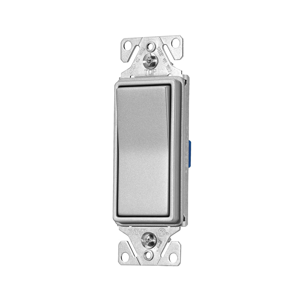 Cooper Wiring 7503SG-K-L 3-Way Designer Switch, Silver Granite
