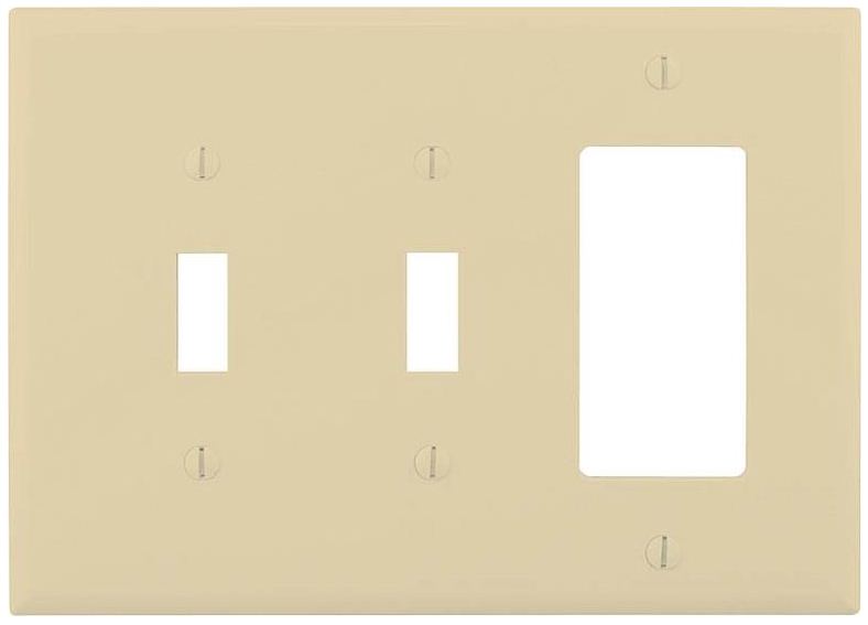 Cooper Wiring PJ226V 2 Toggle/1 Rocker Wall Plate, Ivory