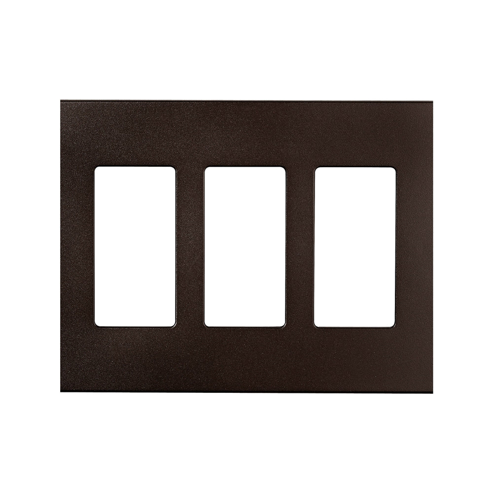 Cooper Wiring PJS263RB-SP-L 3-Gang Decorator Mid Size Screwless Wallplate, Oil Rubbed Bronze