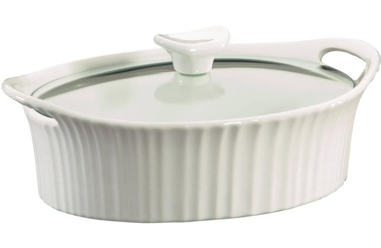 CorningWare 1105929 1.5 quart Oval Casserole Dish, French White